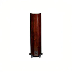 Wooden floor-standing speaker with sleek design
