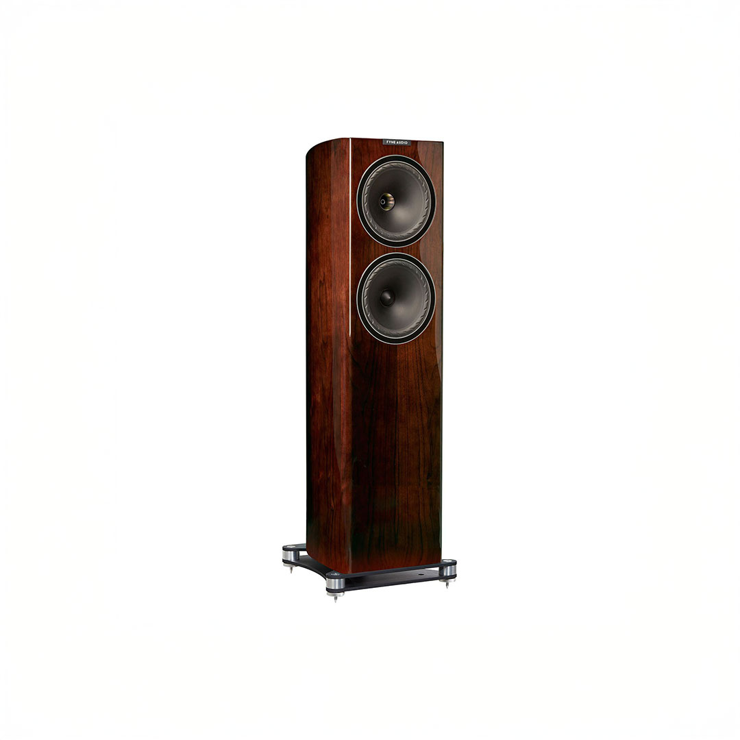 Elegant wood tower speaker with dual drivers