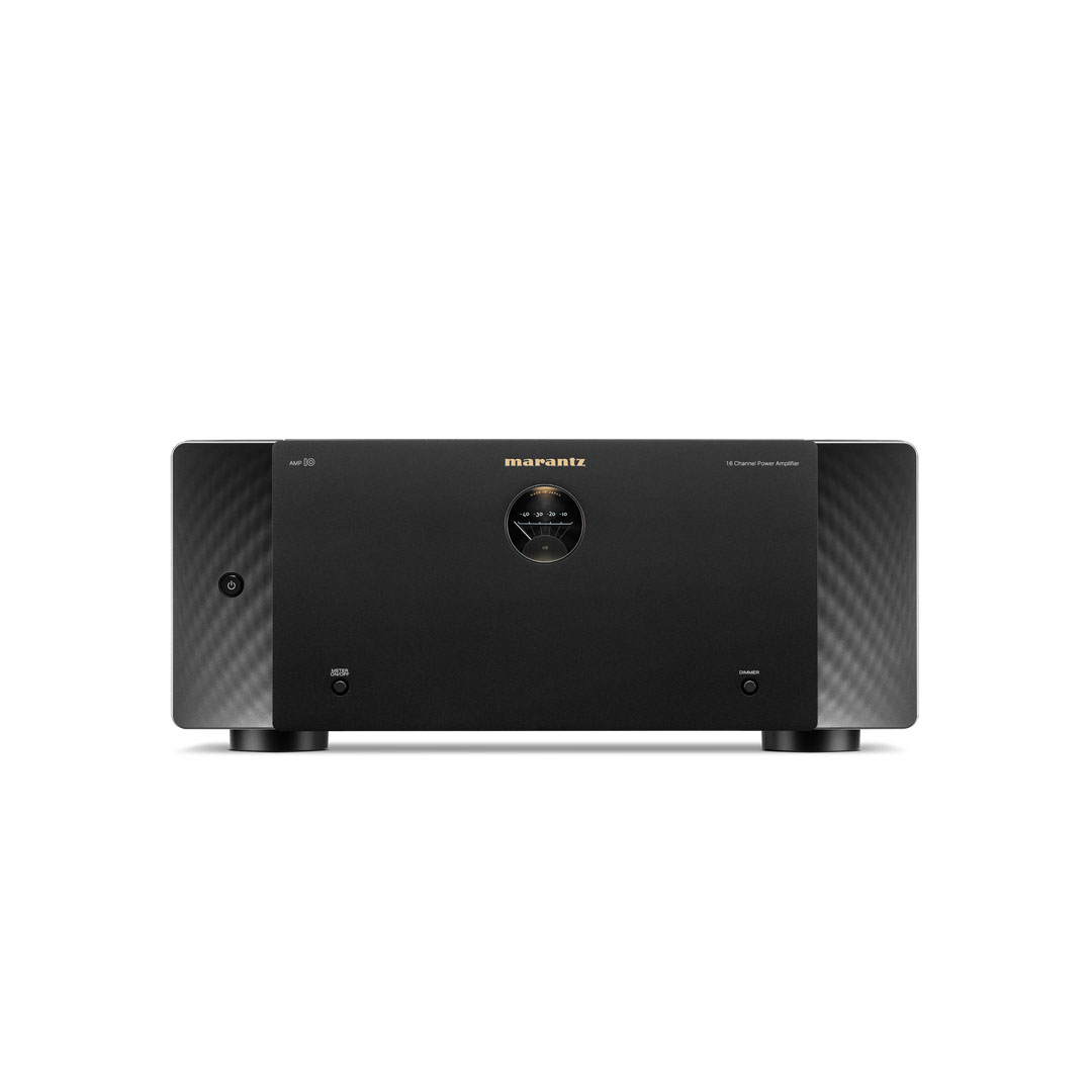 High-end black audio power amplifier