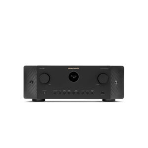 Marantz AV receiver front view, black design
