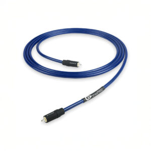 Blue audio cable with RCA connectors