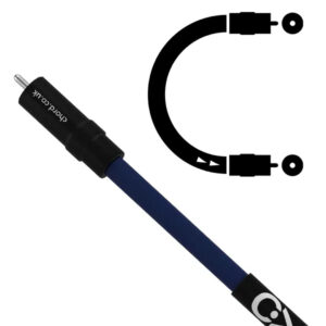 Chord blue RCA audio cable with connectors