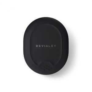 Black Devialet wireless earbuds charging case