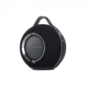 Black modern portable speaker with handle