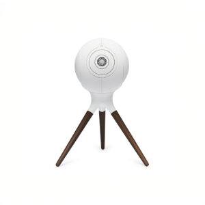 Modern speaker on tripod stand