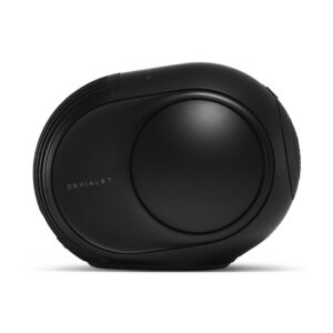 Sleek black Devialet wireless speaker