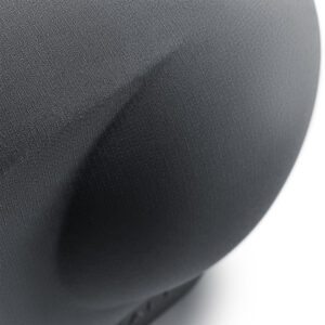 Close-up of textured black fabric surface
