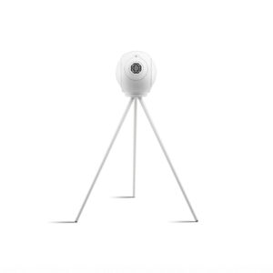 Modern speaker on tripod stand, minimalist design
