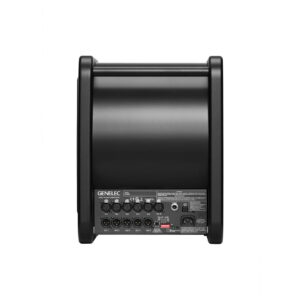 Back view of Genelec subwoofer connections.