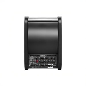 Back view of Genelec studio speaker with connectors.