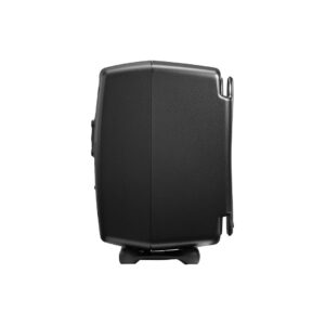Black portable speaker side view