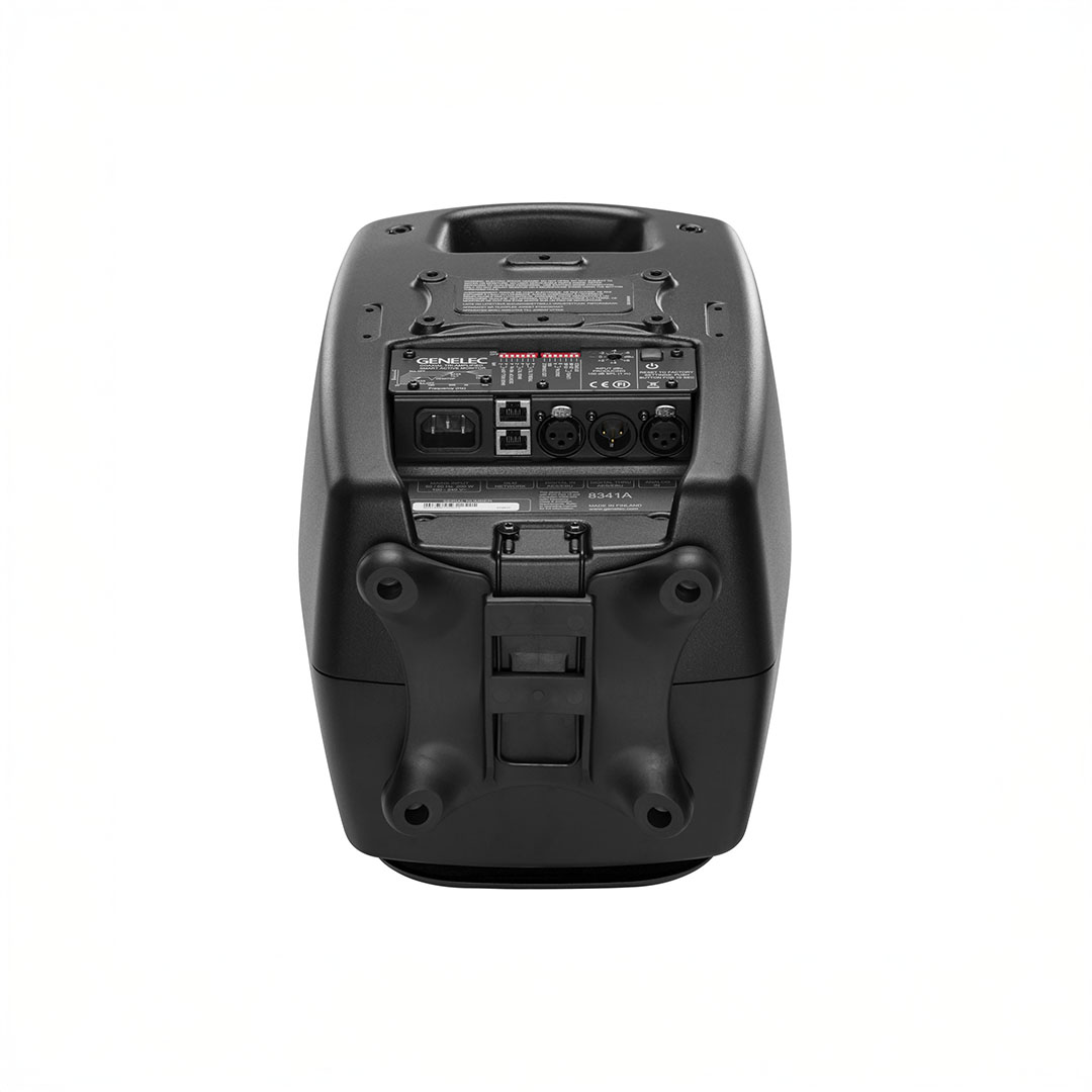 Back view of a studio monitor speaker