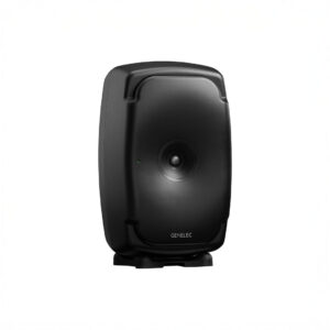 Black studio monitor speaker, Genelec brand