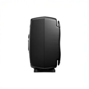 Black side profile of a portable speaker