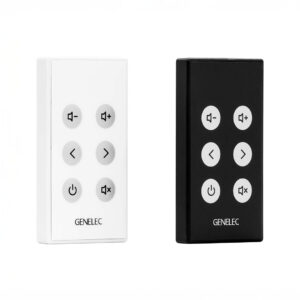 White and black remote controls with buttons
