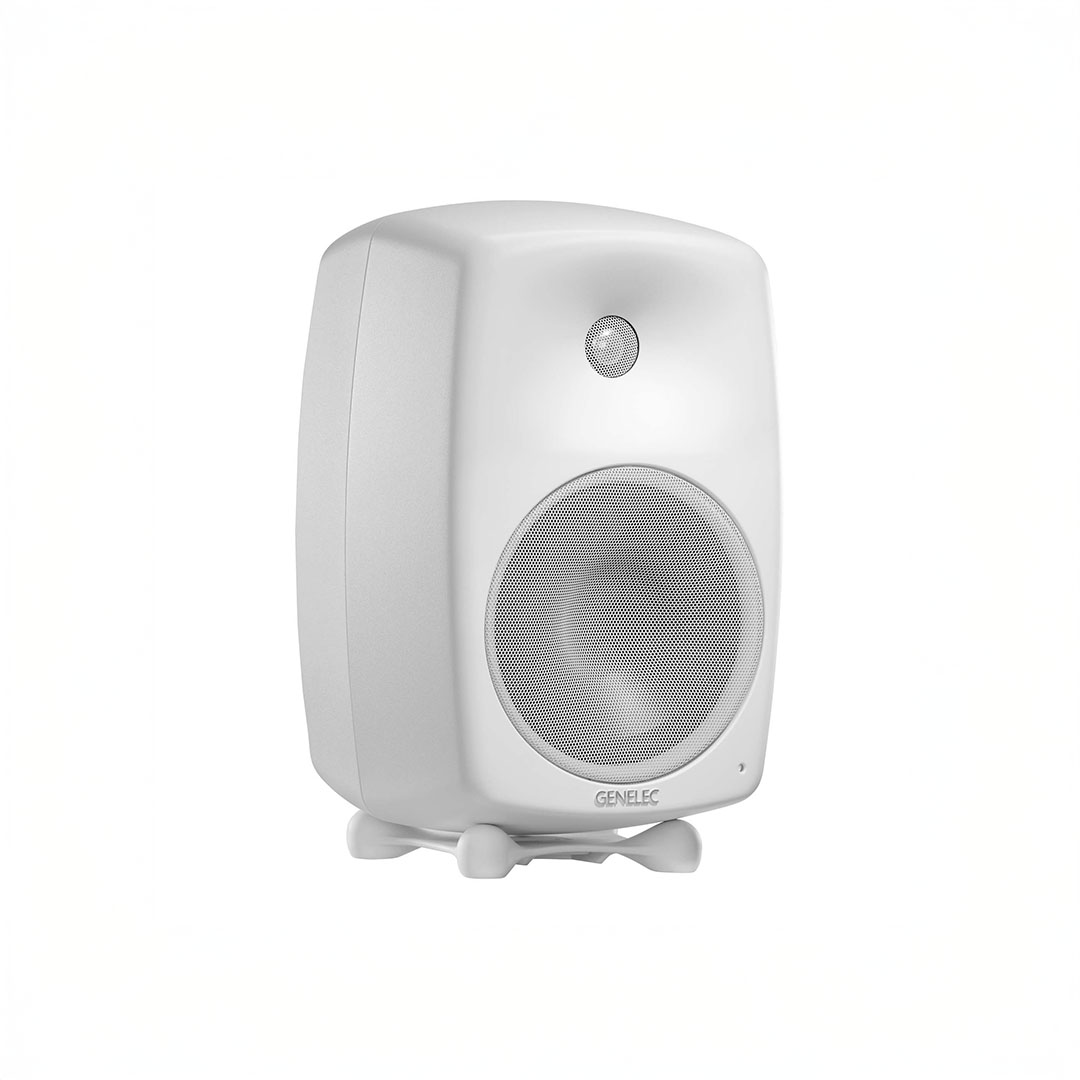 White studio monitor speaker, Genelec brand