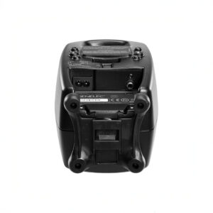 Back view of a black electronic device