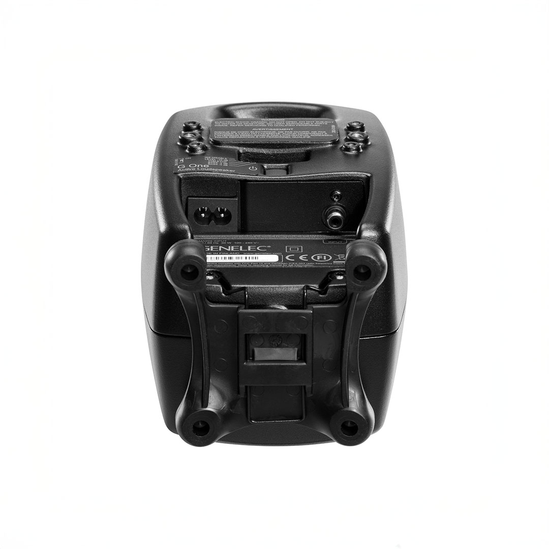 Back view of a black electronic device