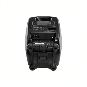 Back view of active loudspeaker with connections.