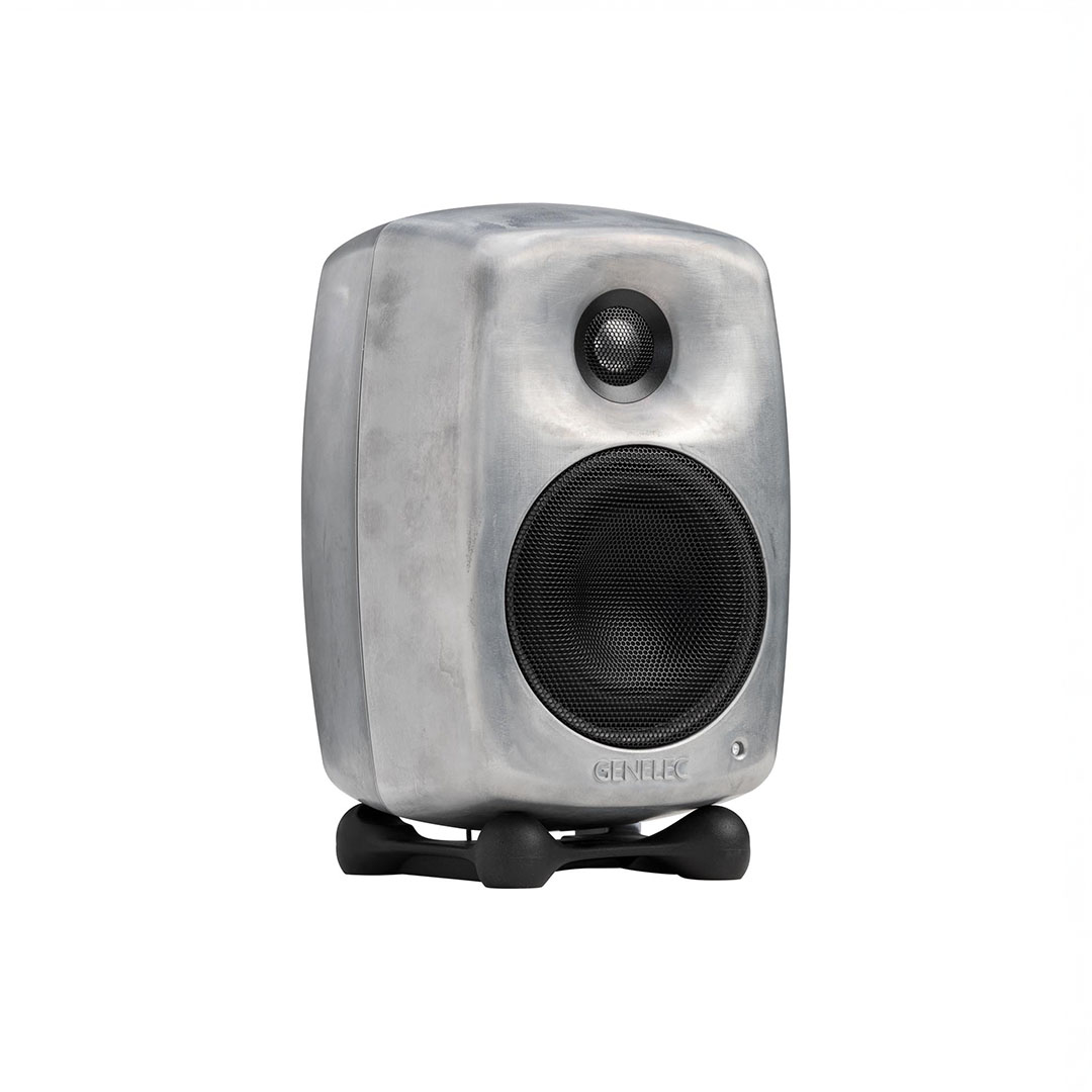 Modern studio monitor speaker on stand
