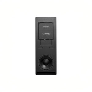 Genelec wall-mounted professional audio monitor speaker.