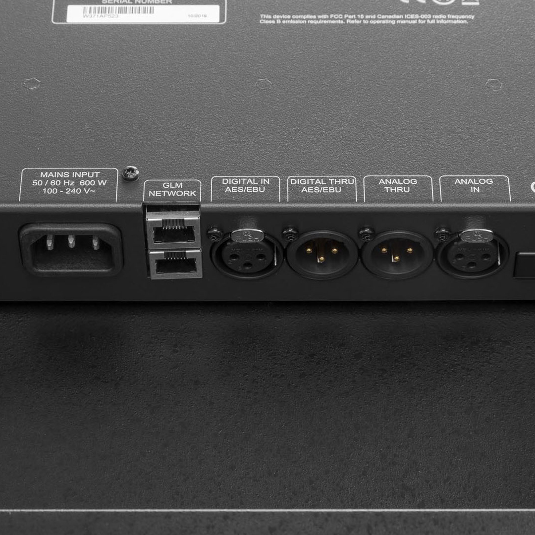 Back panel of an electronic device showing ports