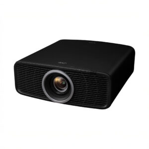 Black JVC projector for home theater use.