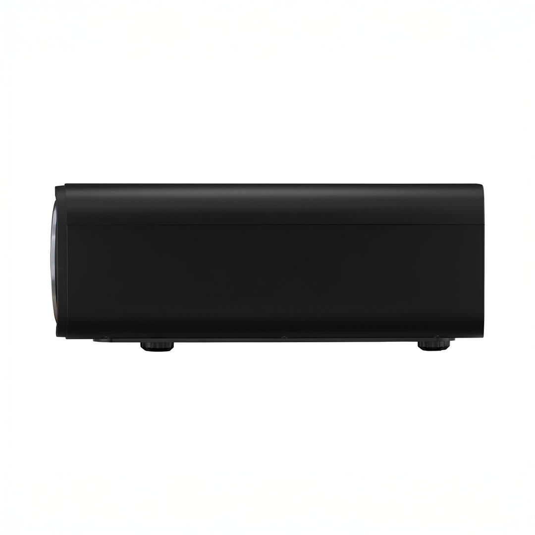 Side view of a black projector