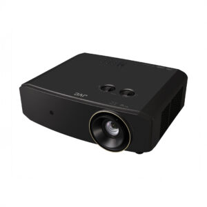 Black home theater projector with lens