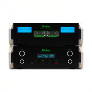McIntosh C12000 preamplifier and controller front view.