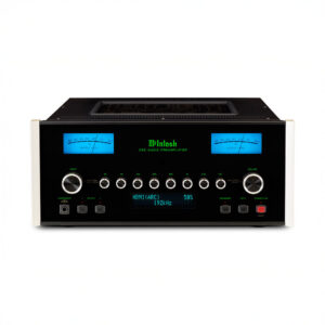 High-end McIntosh audio preamplifier with dials and display.