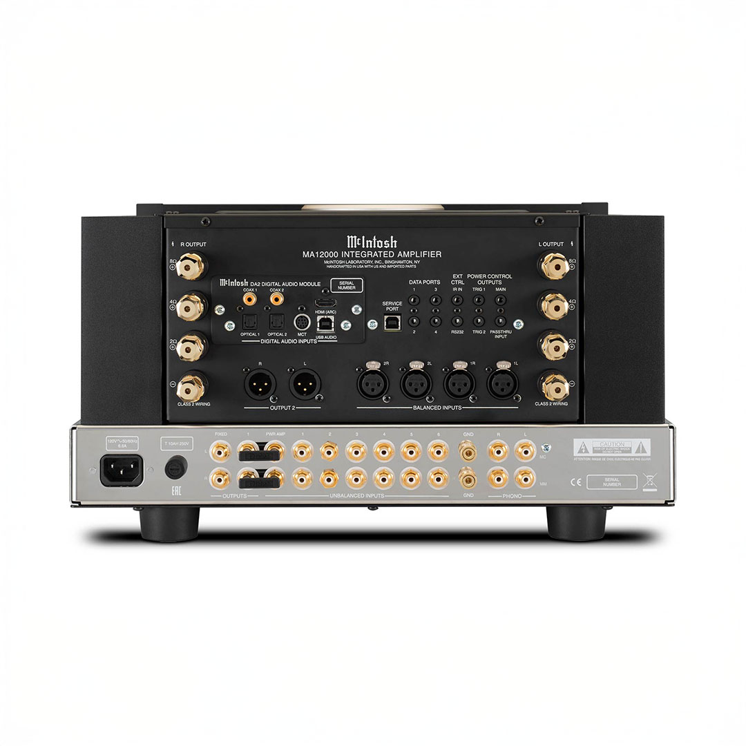 Back view of McIntosh MA12000 integrated amplifier