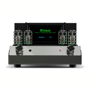 Vintage style integrated amplifier with digital display.