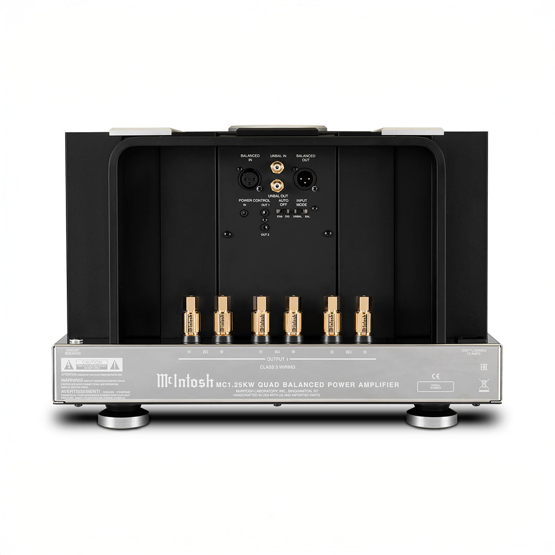 Back view of McIntosh power amplifier.