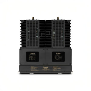 Back view of a McIntosh audio power amplifier.