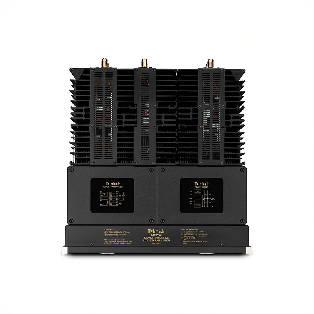 Back view of McIntosh power amplifier.