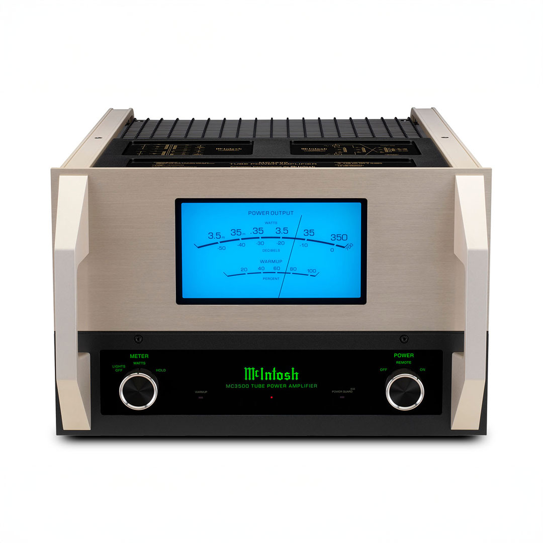 High-end McIntosh tube power amplifier, front view.