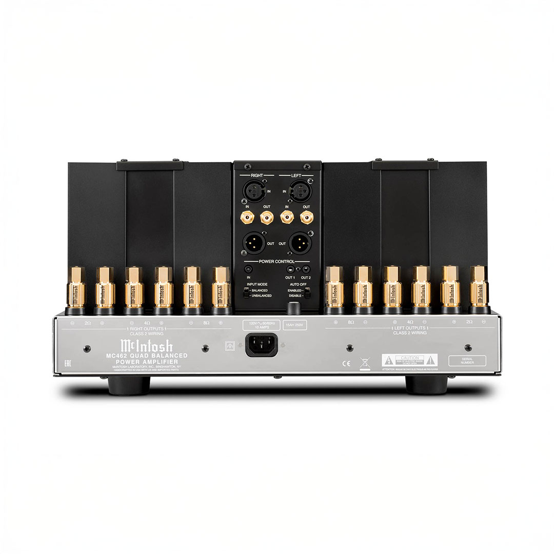 Rear view of McIntosh MC402 power amplifier