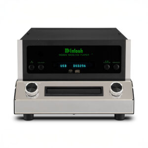 McIntosh SACD/CD player with USB input display.