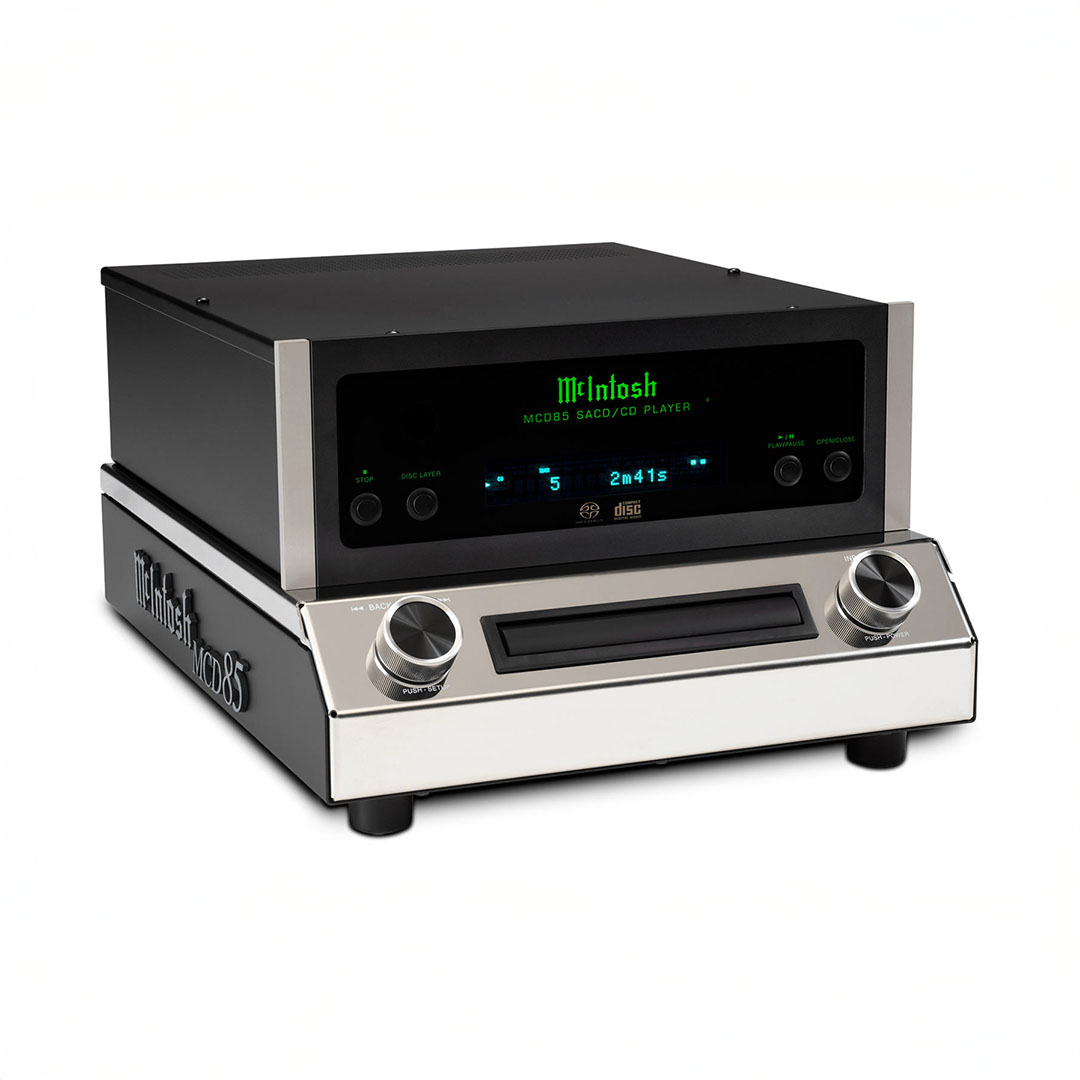 McIntosh audio player with digital display features.