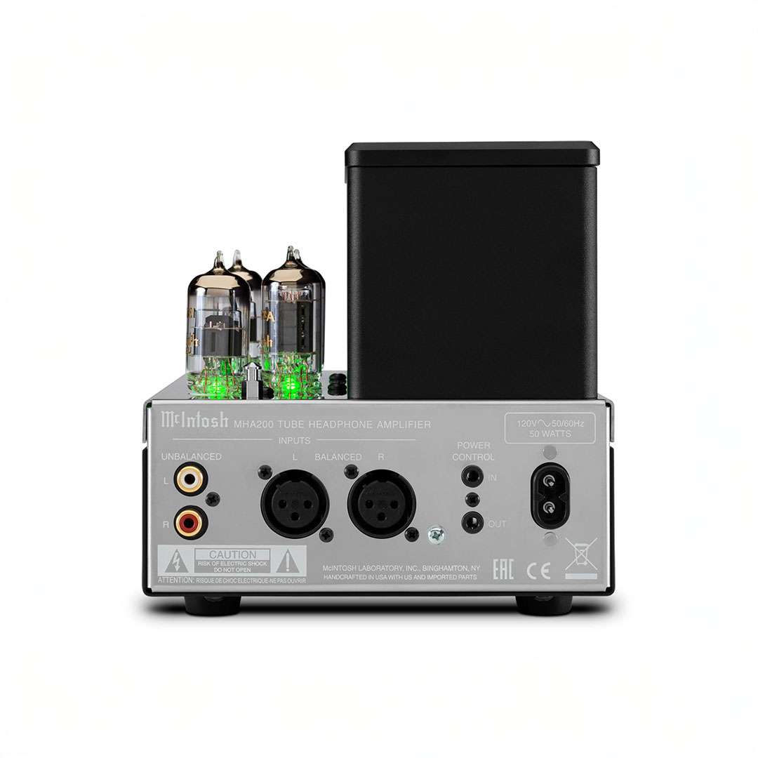 McIntosh MHA200 tube headphone amplifier rear view