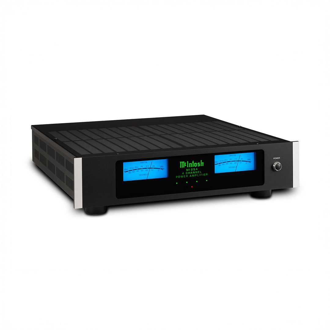 McIntosh black channel power amplifier with meters
