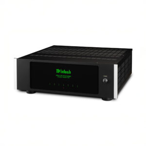 McIntosh seven-channel power amplifier, black.
