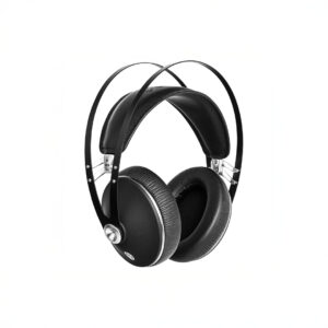 Black over-ear headphones on white background.