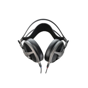 High-end black headphones with ear cushions