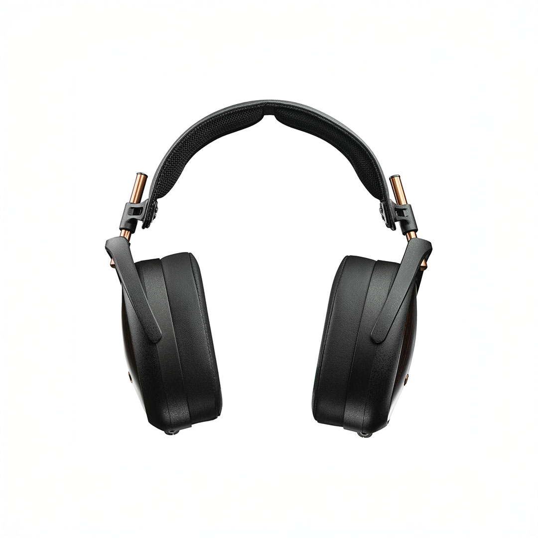 Black over-ear headphones on white background.