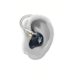 In-ear monitor in ear close-up