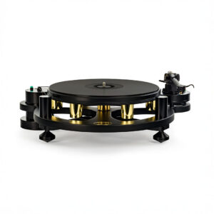 Luxury black and gold turntable
