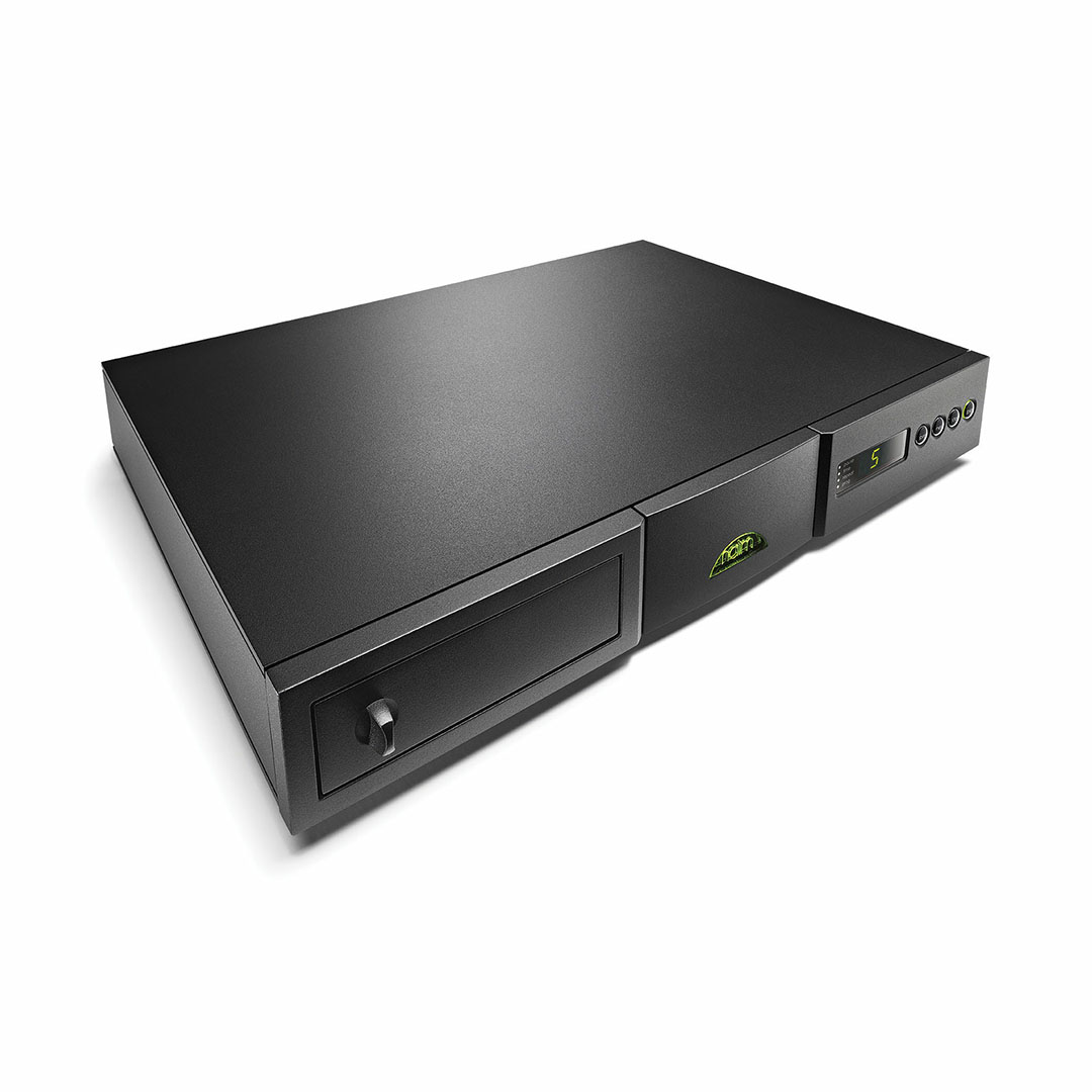 Black audio CD player with display and buttons