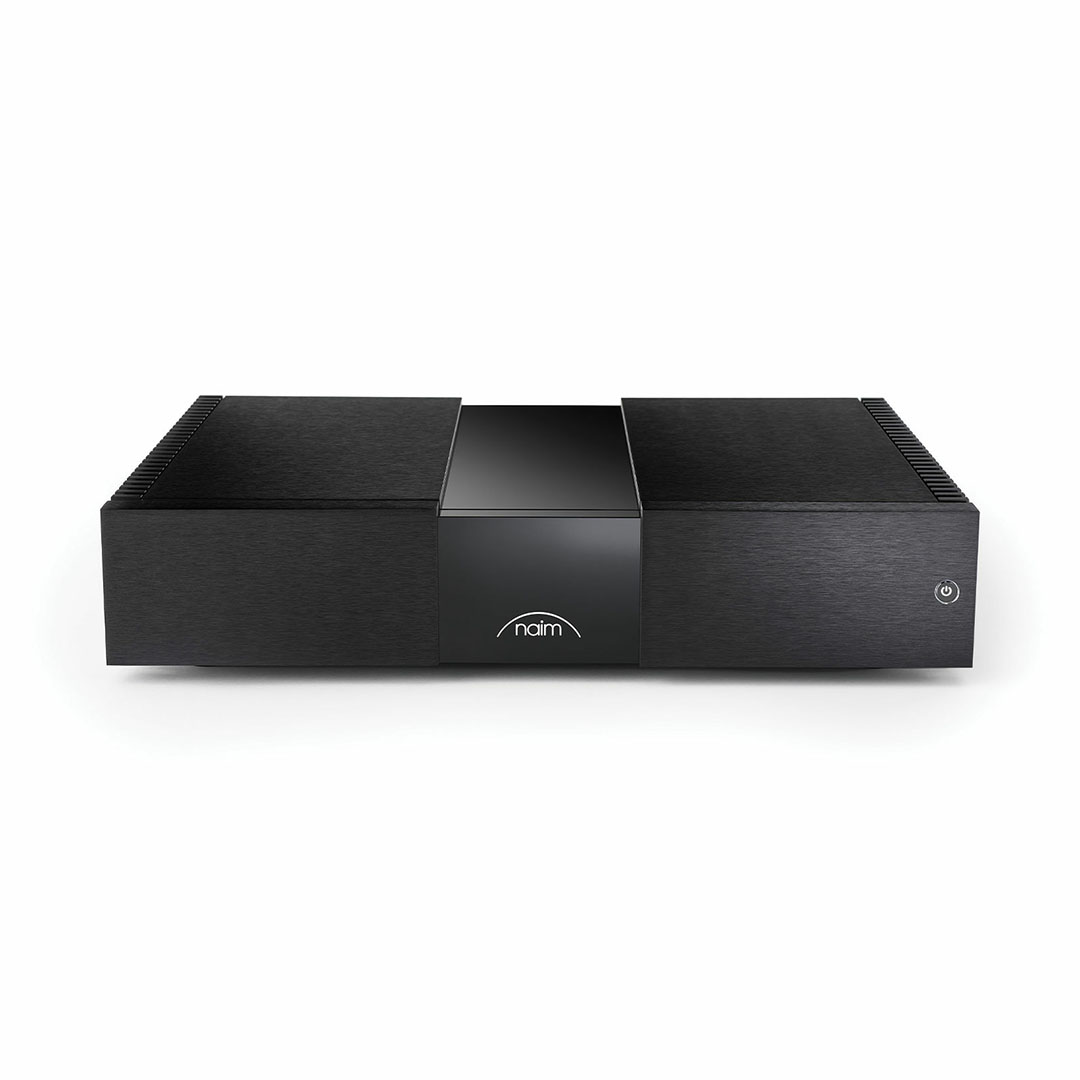 Naim power amplifier, black modern design